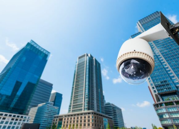 Security System Camera Outside Around Tall Buildings in Pasadena, CA